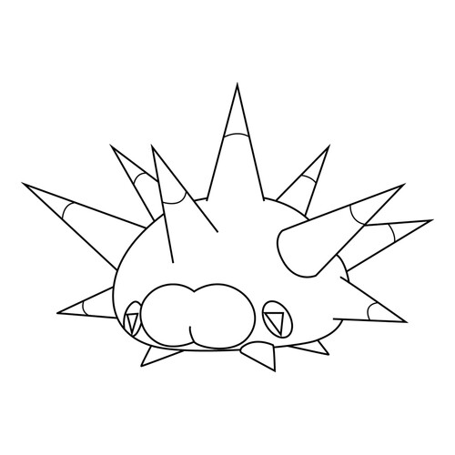 Páginas para colorear de Pokémon Pinkerchin #0871 dibujo para colorear gratis de Dibujos para colorear: Pokémon de la 8.ª generación
