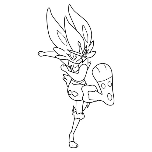 Página para colorear Pokémon Sindereys #0815 dibujo para colorear gratis de Dibujos para colorear: Pokémon de la 8.ª generación