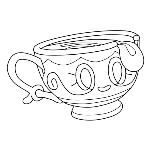 Página para colorear Pokémon Sinisti #0854 dibujo para colorear gratis de Dibujos para colorear: Pokémon de la 8.ª generación
