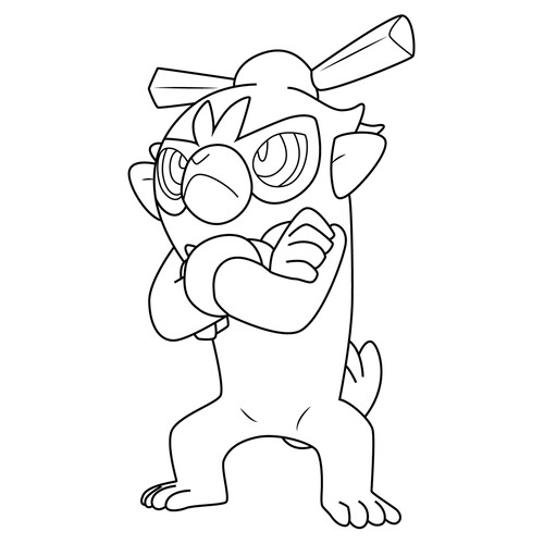 Página para colorear Pokémon Twaki #0811 dibujo para colorear gratis de Dibujos para colorear: Pokémon de la 8.ª generación