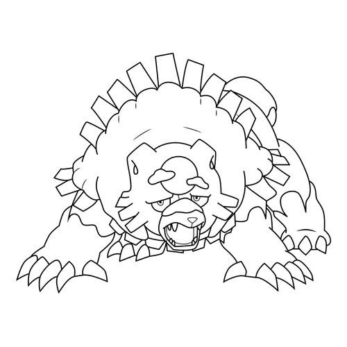 Página para colorear de Pokémon Ursaluna #0901 dibujo para colorear gratis de Dibujos para colorear: Pokémon de la 8.ª generación