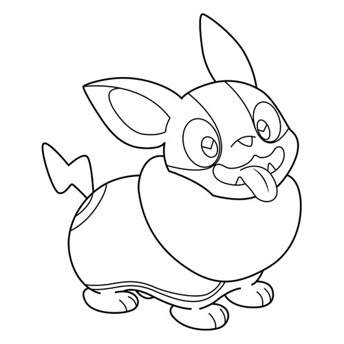 Página para colorear Pokémon Yamper #0835 dibujo para colorear gratis de Dibujos para colorear: Pokémon de la 8.ª generación