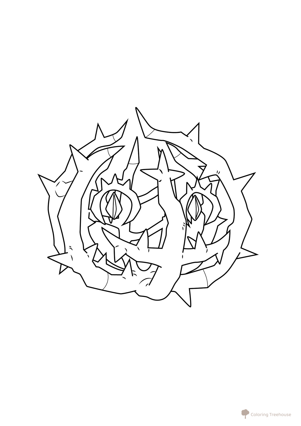 Página para colorear Pokémon Bramblegast #0947 dibujo para colorear gratis de Páginas para colorear de Pokémon — 9.ª generación
