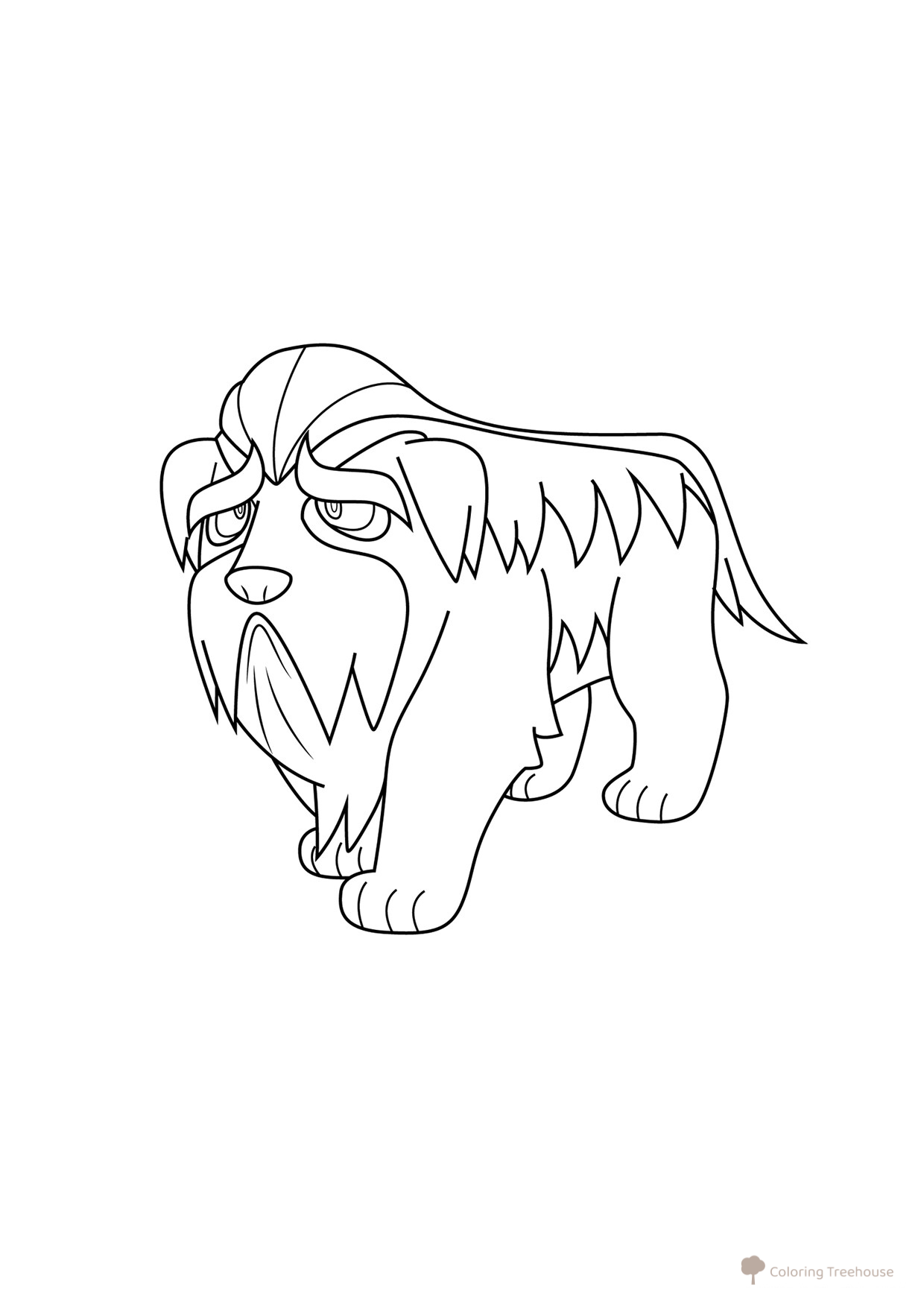 Pokemon Mabostiff Coloring Page #0943 free printable Gen 9 Pokémon Coloring Pages coloring page