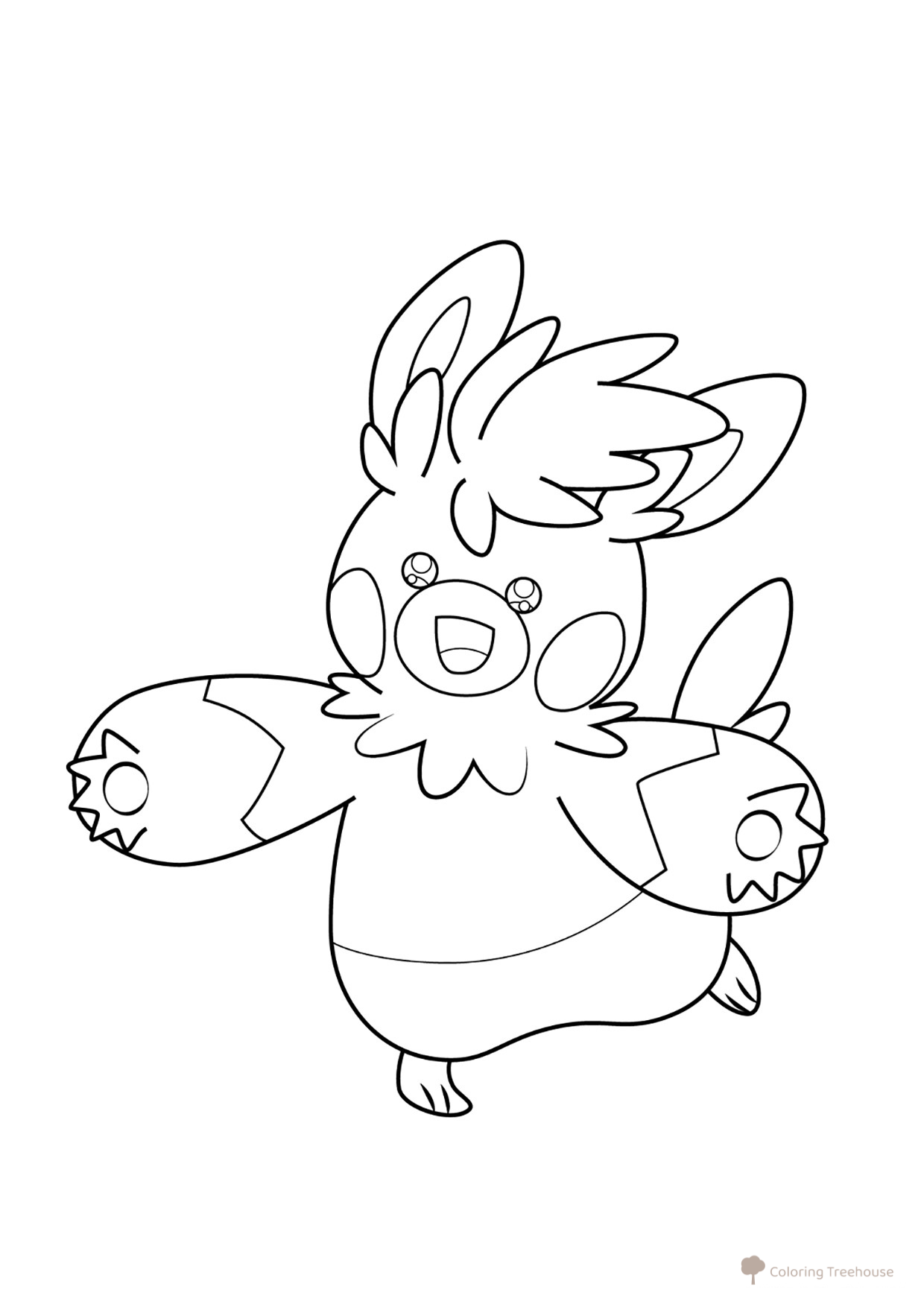 Página para colorear: Pokémon Pavmot #0923 dibujo para colorear gratis de Páginas para colorear de Pokémon — 9.ª generación