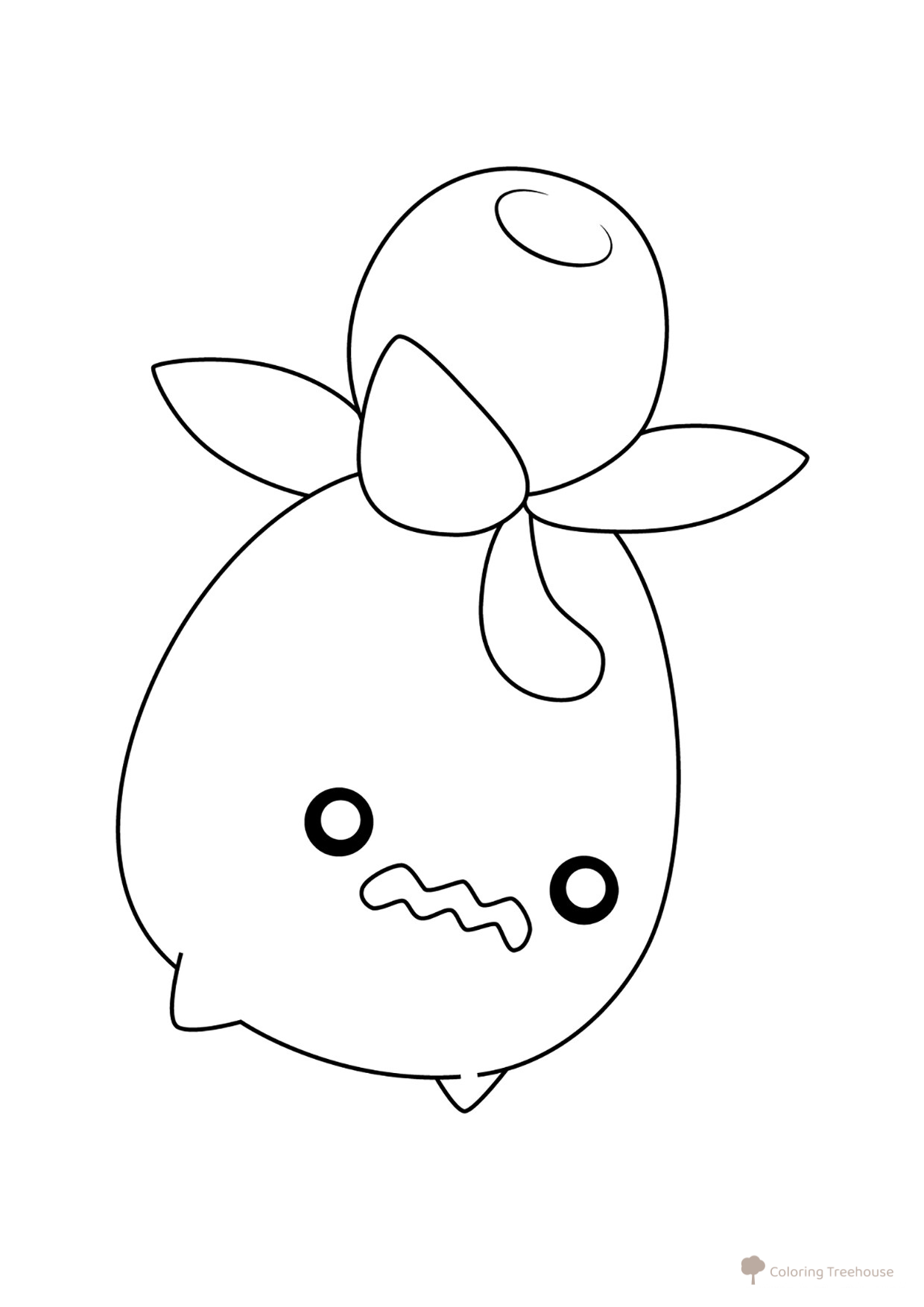 Página para colorear Pokémon Smoliv #0928 dibujo para colorear gratis de Páginas para colorear de Pokémon — 9.ª generación