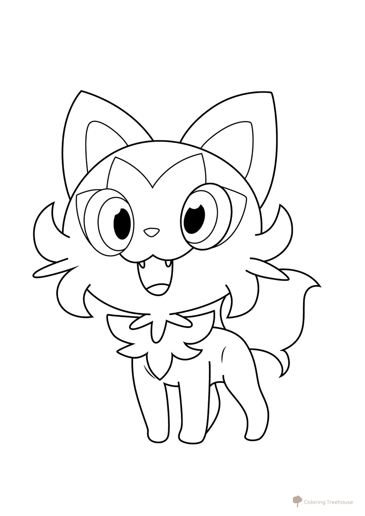 Página para colorear de Pokémon Sprigatito #0906 dibujo para colorear gratis de Páginas para colorear de Pokémon — 9.ª generación