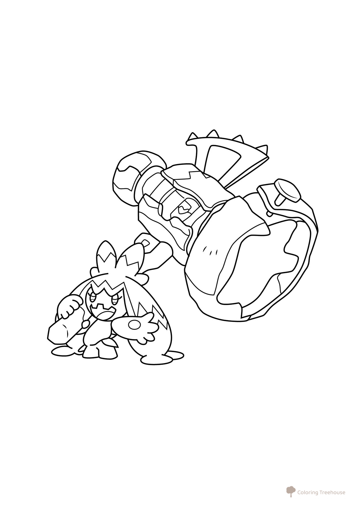 Pokémon Tinkaton Coloring Page #0959 free printable Gen 9 Pokémon Coloring Pages coloring page
