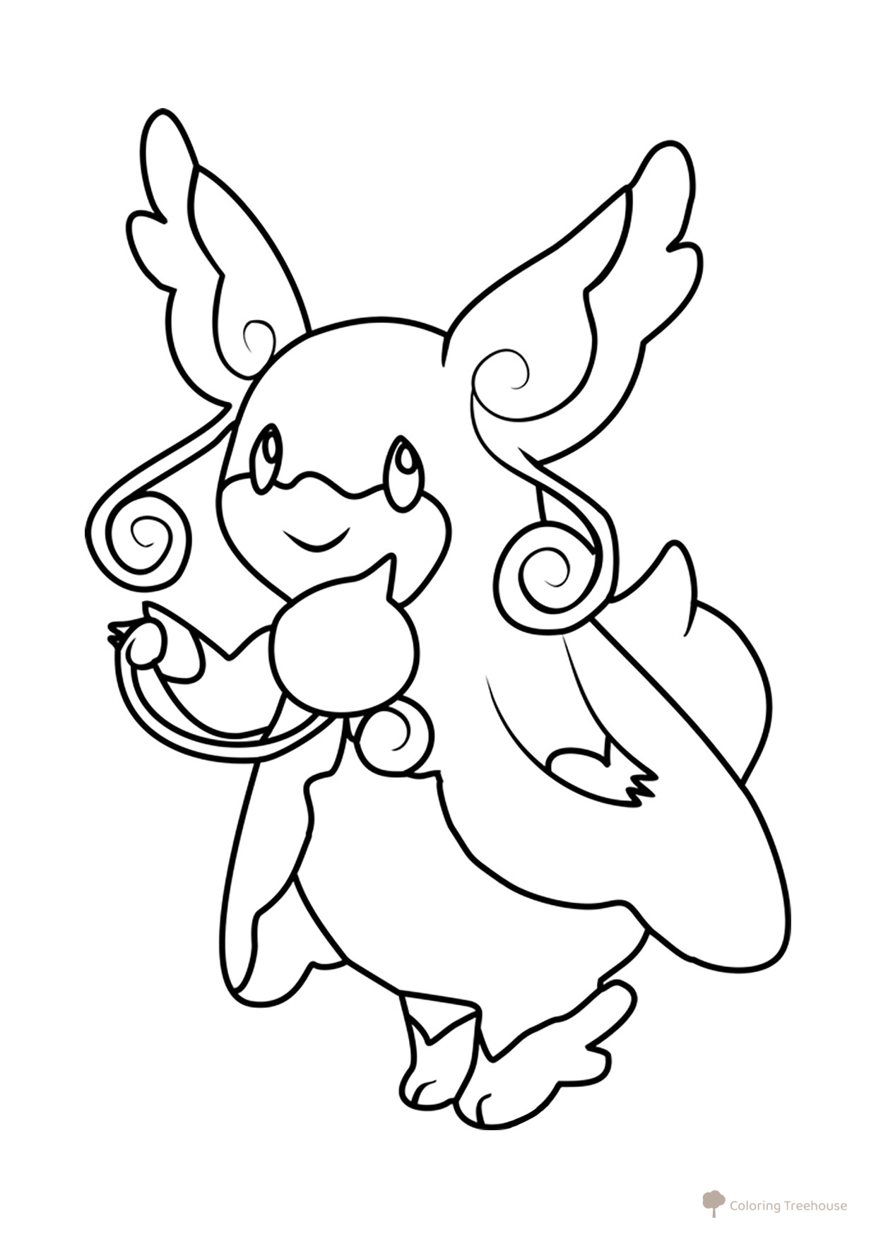 Página para colorear Mega Audino dibujo para colorear gratis de Páginas para colorear de Mega Pokémon