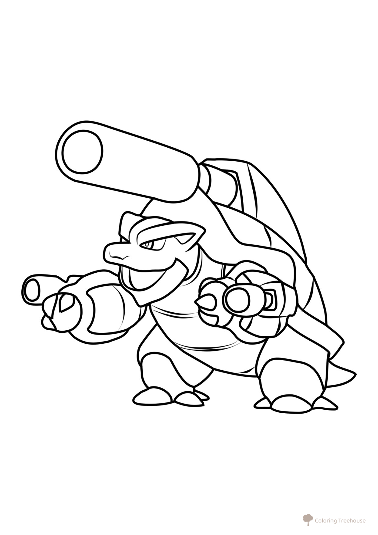 Раскраска Мега Бластойз dibujo para colorear gratis de Páginas para colorear de Mega Pokémon