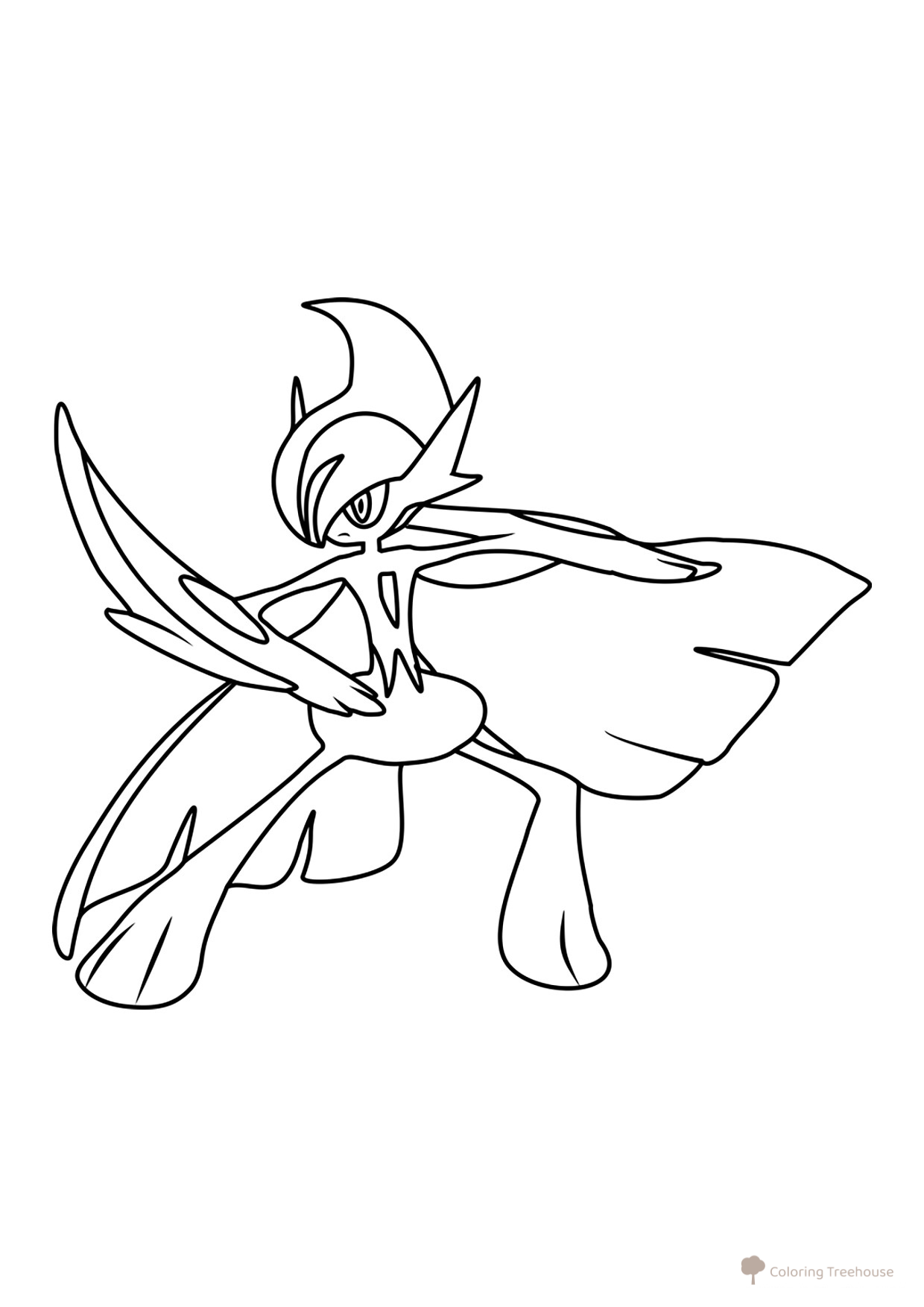 Página para colorear: Mega Galleyd dibujo para colorear gratis de Páginas para colorear de Mega Pokémon