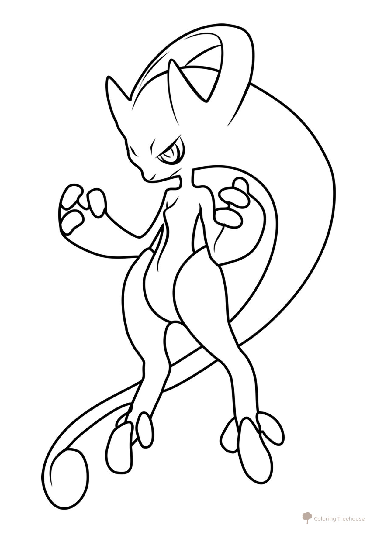 Mega Mewtwo Y Coloring Page free printable Mega Pokémon Coloring Pages coloring page