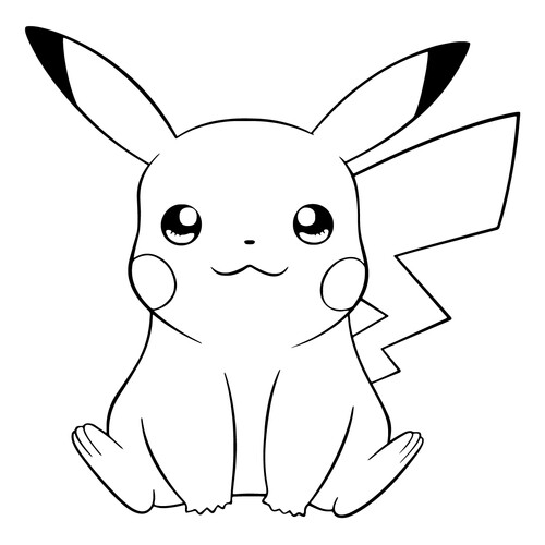 Chibi Pikachu Coloring Page free printable Pikachu Coloring Pages coloring page