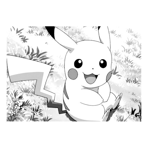 Página para colorear: Pikachu sentado en la hierba dibujo para colorear gratis de Páginas para colorear de Pikachu