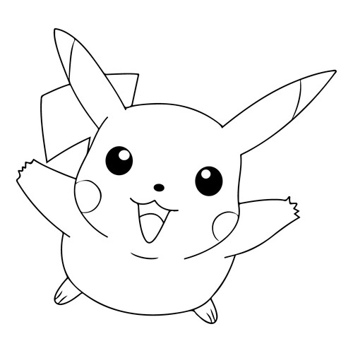 Pikachu Reaching Up Coloring Page free printable Pikachu Coloring Pages coloring page