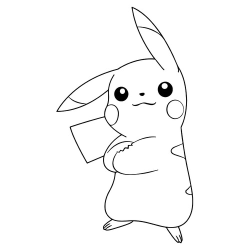 Stylish Pikachu Coloring Page free printable Pikachu Coloring Pages coloring page