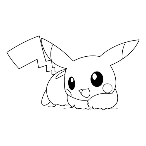 Pikachu in Love Coloring Page free printable Pikachu Coloring Pages coloring page