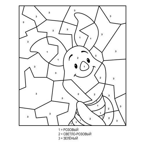 Página para colorear «Patachín por números» dibujo para colorear gratis de Colorear por números de Disney