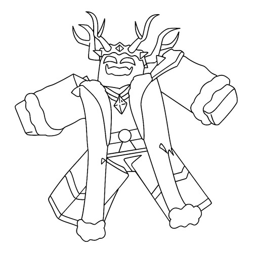 King of the Cultists Coloring Page free printable 99 Nights in the Forest Coloring Pages coloring page