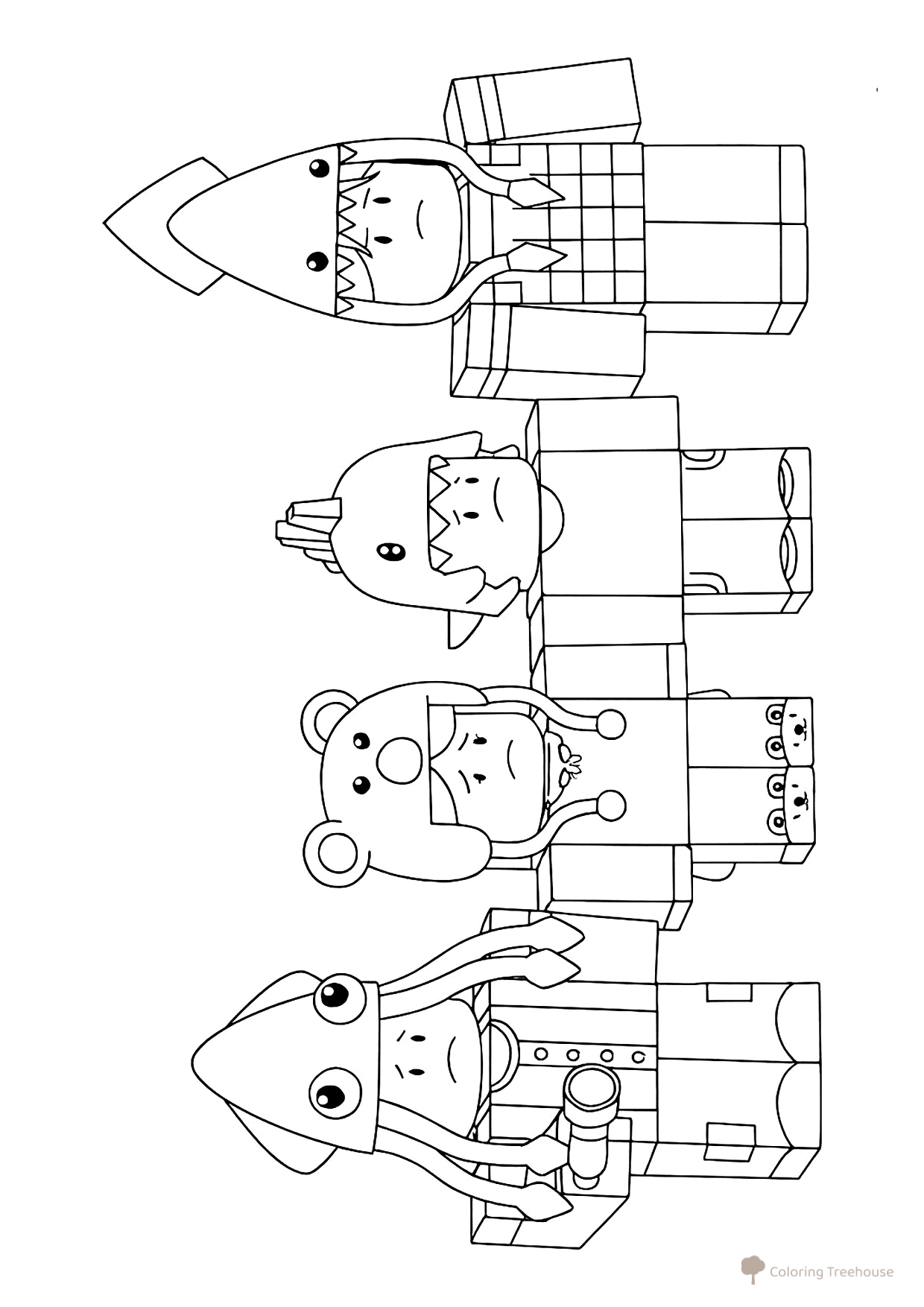 Página para colorear «Niños perdidos de 99 noches en el bosque» dibujo para colorear gratis de Páginas para colorear «99 noches en el bosque»