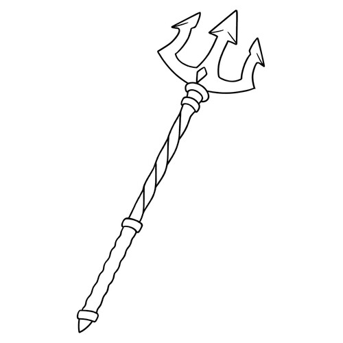 Página para colorear «Tridente de las 99 noches en el bosque» dibujo para colorear gratis de Páginas para colorear «99 noches en el bosque»