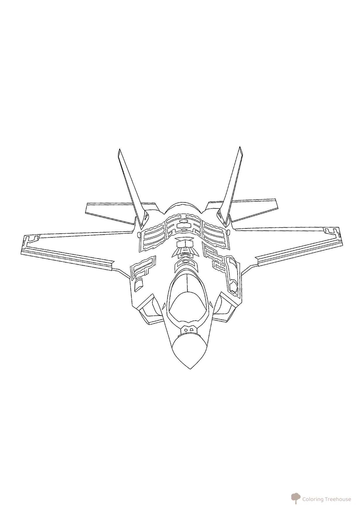 F-35 Fighter Jet Coloring Page free printable Fighter Jet Coloring Pages coloring page