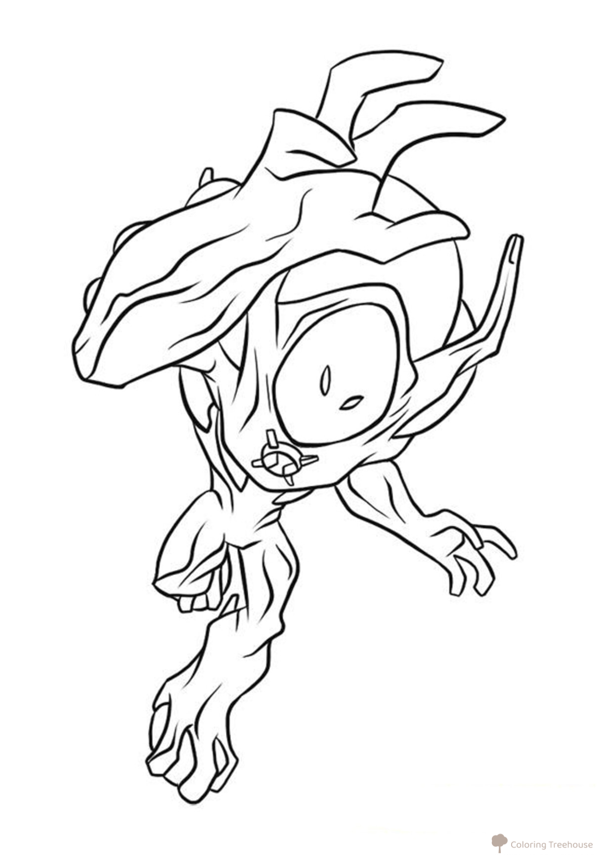 Flaming Coloring Page (Swampfire) free printable Ben 10 Coloring Pages coloring page