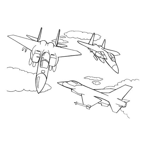 Air Battle Coloring Page free printable Fighter Jet Coloring Pages coloring page