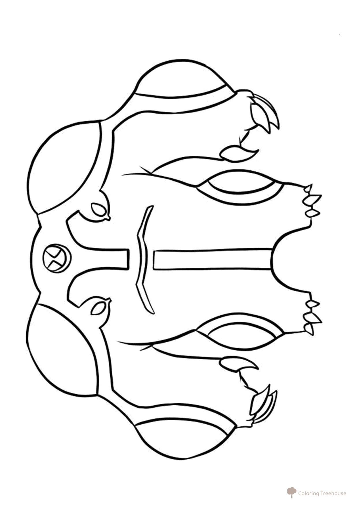 Página para colorear Yadro (Cannonbolt) dibujo para colorear gratis de Ben 10 Coloring Pages