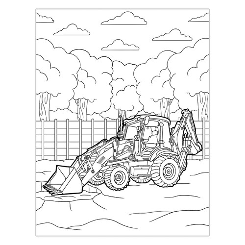 Página para colorear «Excavadora masiva» dibujo para colorear gratis de Páginas para colorear de excavadoras