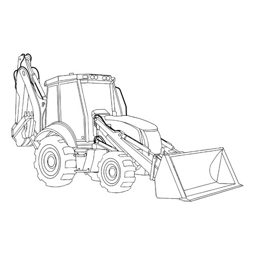Página para colorear «Modelo de excavadora» dibujo para colorear gratis de Páginas para colorear de excavadoras