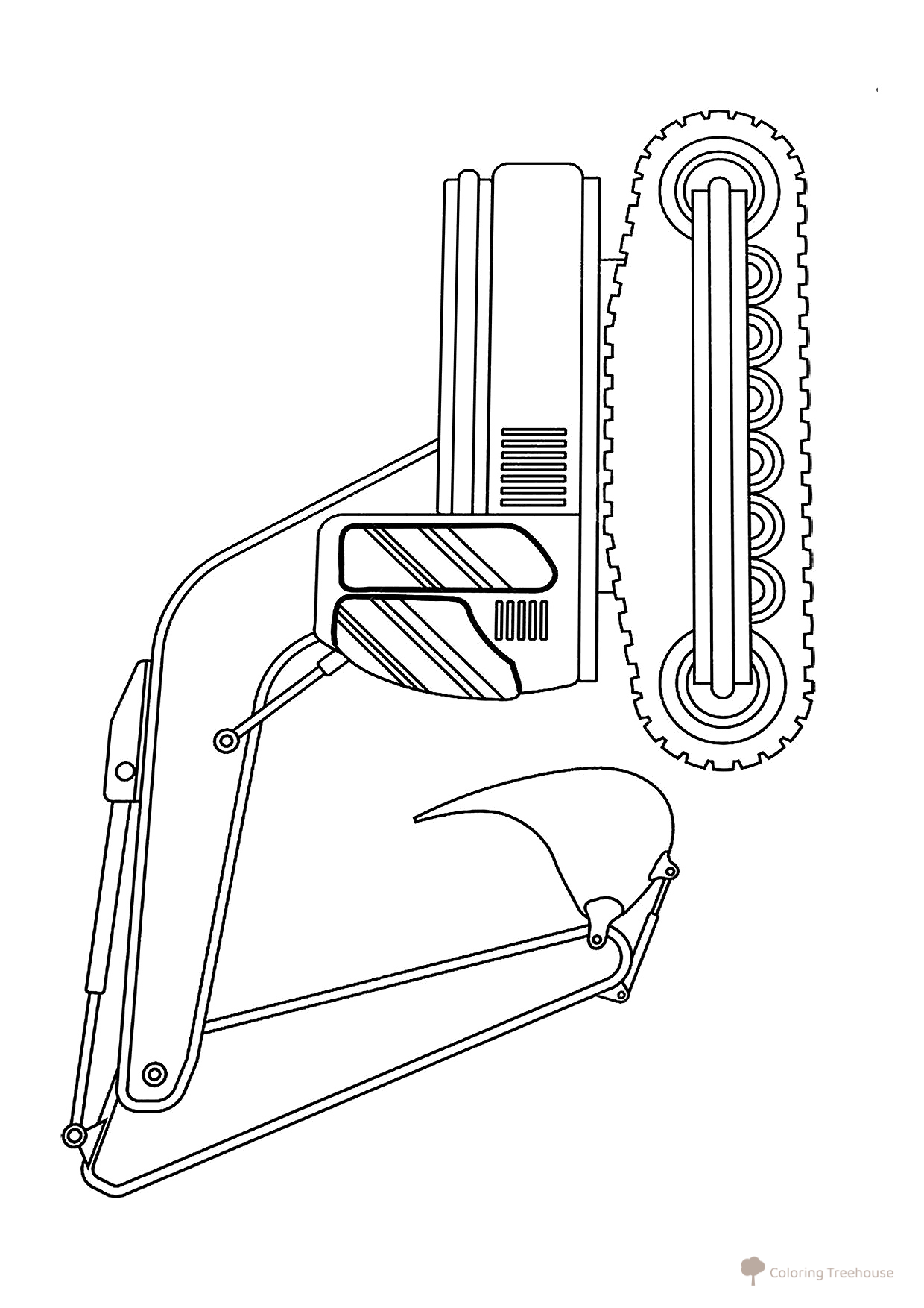Powerful Excavator Coloring Page free printable Excavator Coloring Pages coloring page
