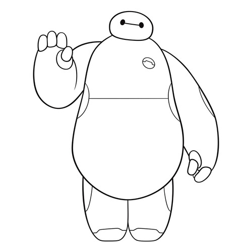 ¡Hola, soy Baymax! - Página para colorear dibujo para colorear gratis de Páginas para colorear de Big Hero 6