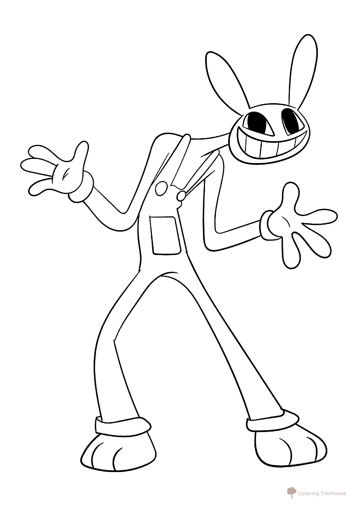 Página para colorear: Jexs del Asombroso Circo Digital dibujo para colorear gratis de Páginas para colorear de Jex (Circo Digital)
