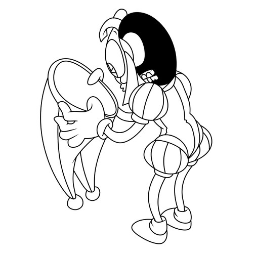 Pomni Took Off Her Hat Coloring Page free printable Pomni Coloring Pages from The Amazing Digital Circus coloring page