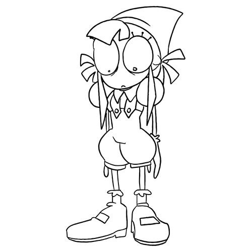 Pomni in a Red Hood Coloring Page free printable Pomni Coloring Pages from The Amazing Digital Circus coloring page