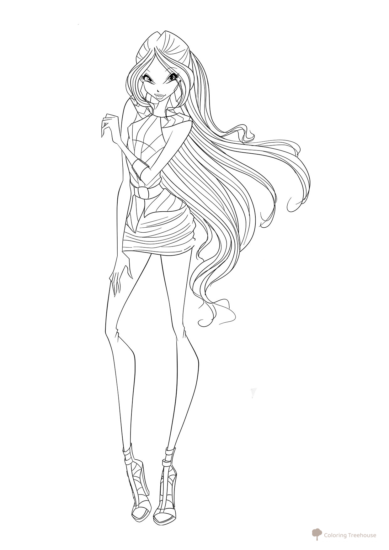 Página para colorear Winx Bloom Travalix dibujo para colorear gratis de Páginas para colorear de Bloom (Winx)