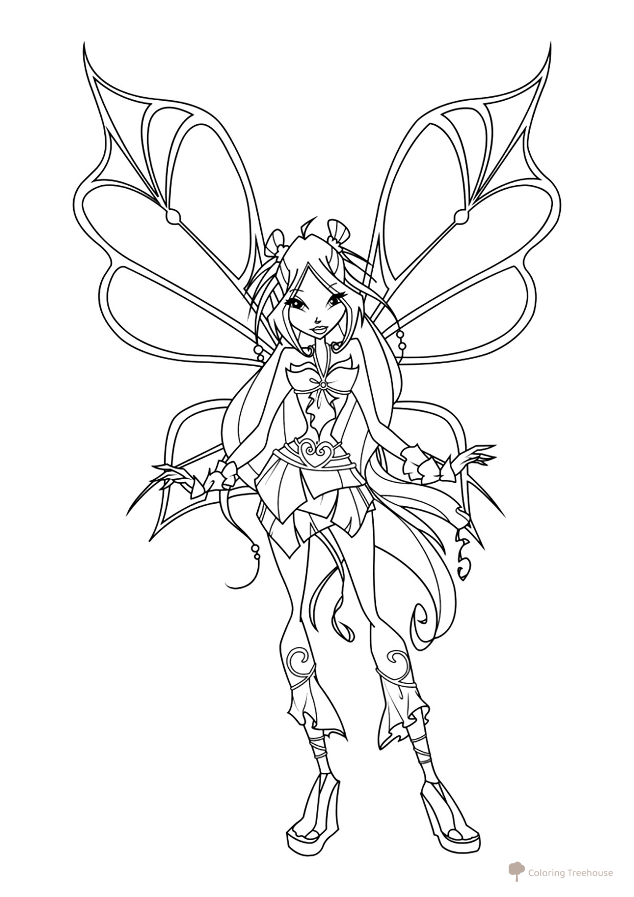 Página para colorear Winx Flora Sofix dibujo para colorear gratis de Páginas para colorear de Flora (Winx)