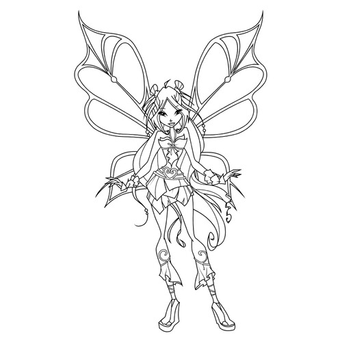 Página para colorear Winx Flora Sofix dibujo para colorear gratis de Páginas para colorear de Flora (Winx)