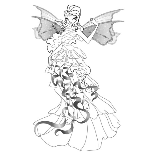 Página para colorear de Layla del Club Winx dibujo para colorear gratis de Páginas para colorear de Layla (Winx)