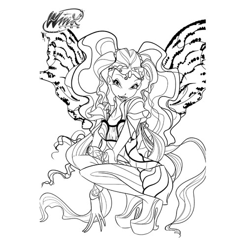 涂色页:Winx 莱拉(Bloomix 形态) 免费可打印莱拉(Winx)着色页涂色页
