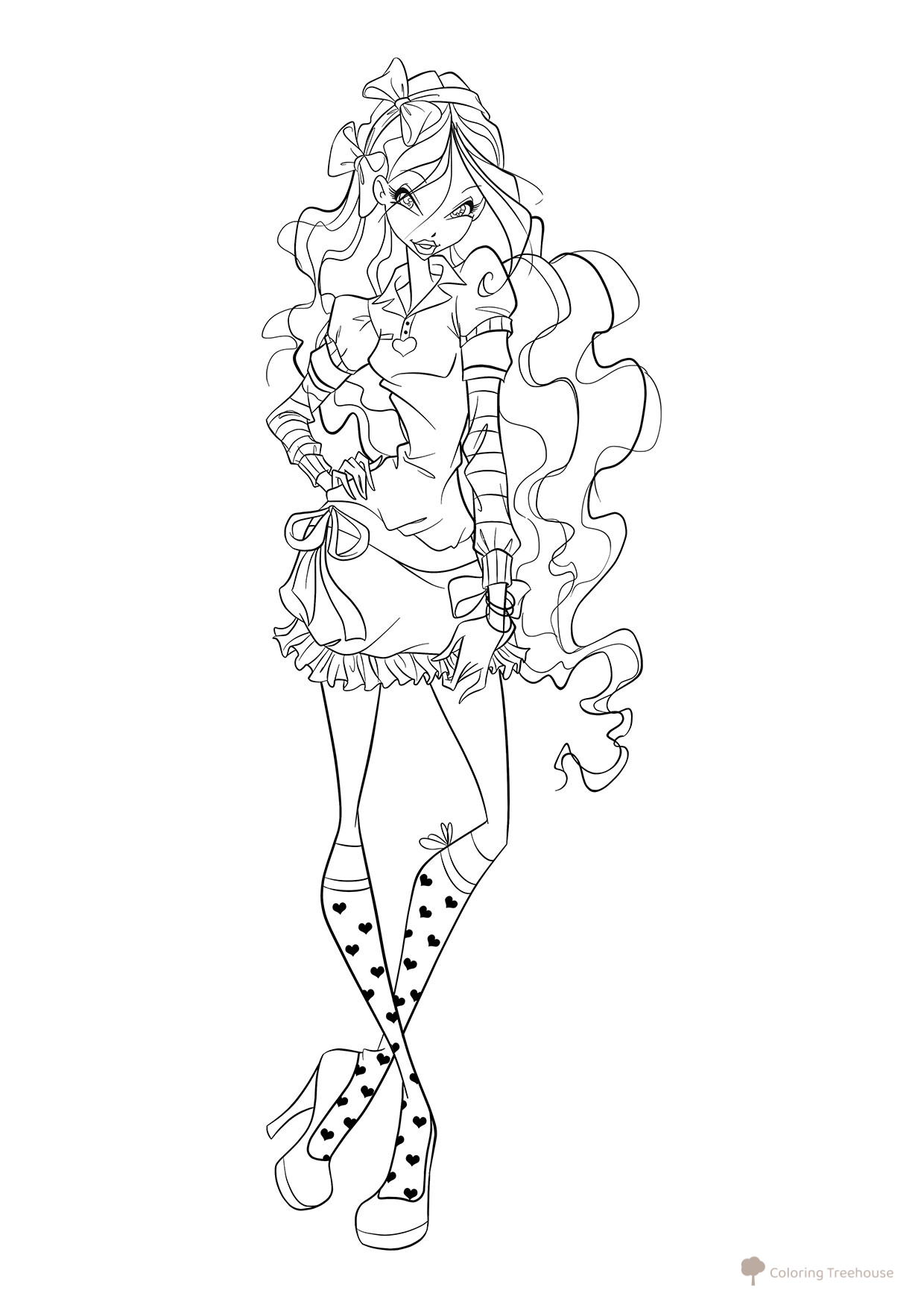 Página para colorear Winx: Layla Bon Ton dibujo para colorear gratis de Páginas para colorear de Layla (Winx)