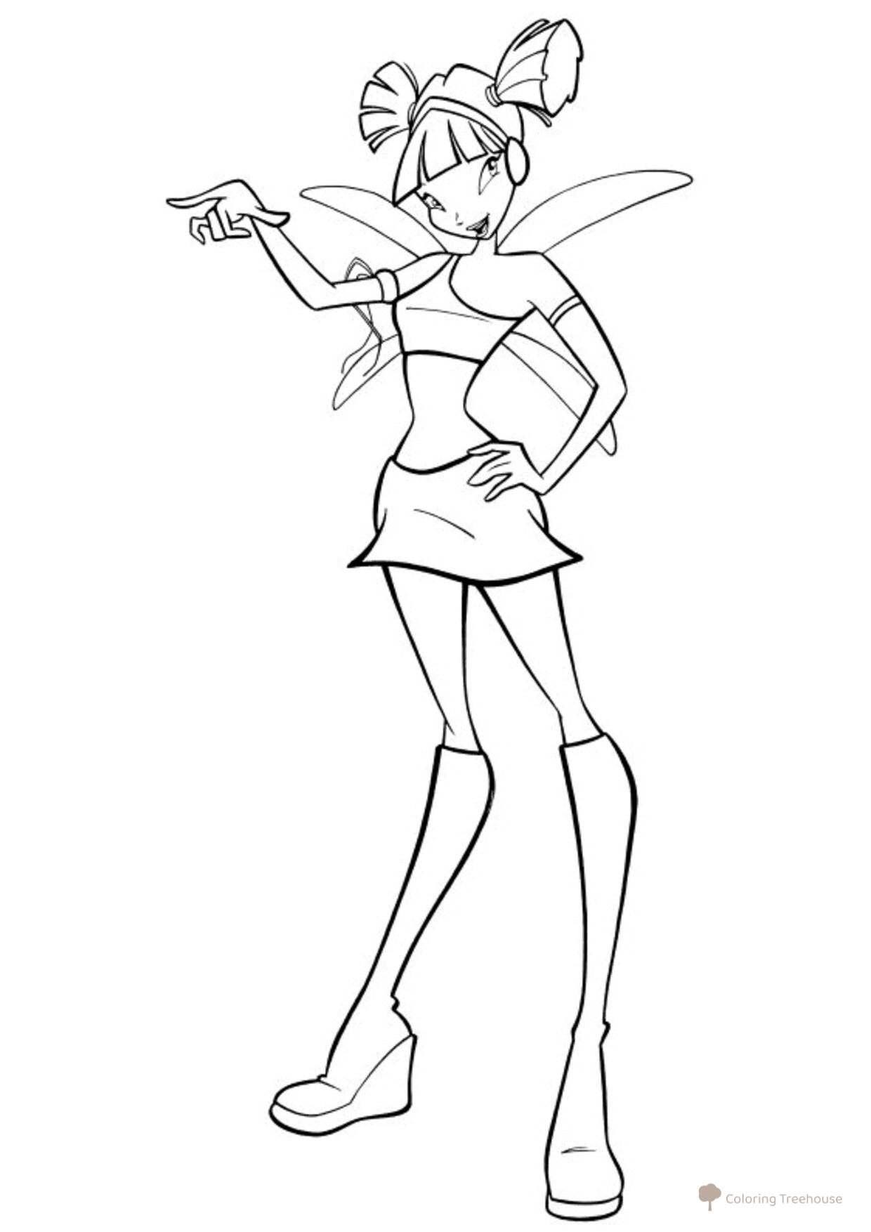Muse Loves Music Coloring Page free printable Musa Winx Coloring Pages coloring page