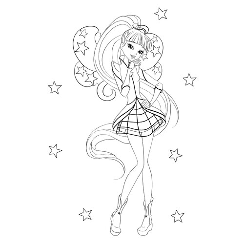 Página para colorear Winx Musa Cosmic dibujo para colorear gratis de Páginas para colorear de Musa (Winx)