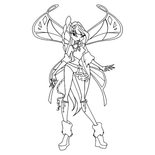 Página para colorear Winx: Musa Laviks dibujo para colorear gratis de Páginas para colorear de Musa (Winx)