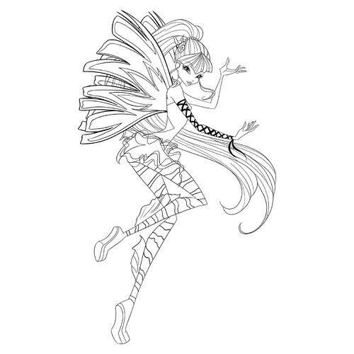 Página para colorear Winx Musa Sirenix dibujo para colorear gratis de Páginas para colorear de Musa (Winx)