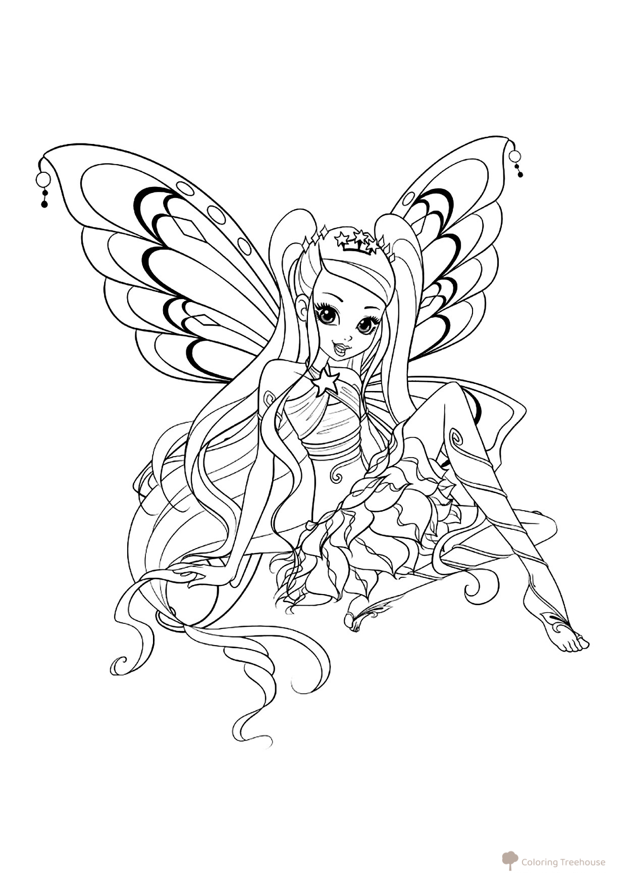 Dibujos para colorear de Stella (Winx) — Temporada 8 dibujo para colorear gratis de Páginas para colorear de Stella (Winx)