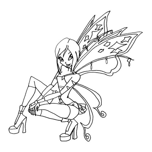Tekna Fairy Coloring Page free printable Tecna Winx Coloring Pages coloring page