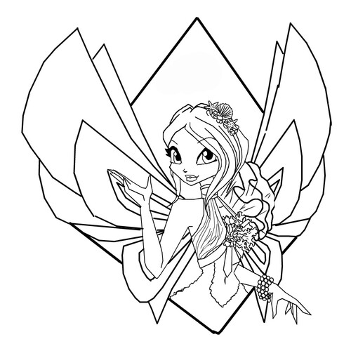 Tecna's Magic Coloring Page free printable Tecna Winx Coloring Pages coloring page