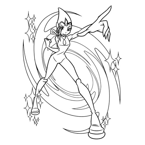 Tekna Transformation Coloring Page free printable Tecna Winx Coloring Pages coloring page